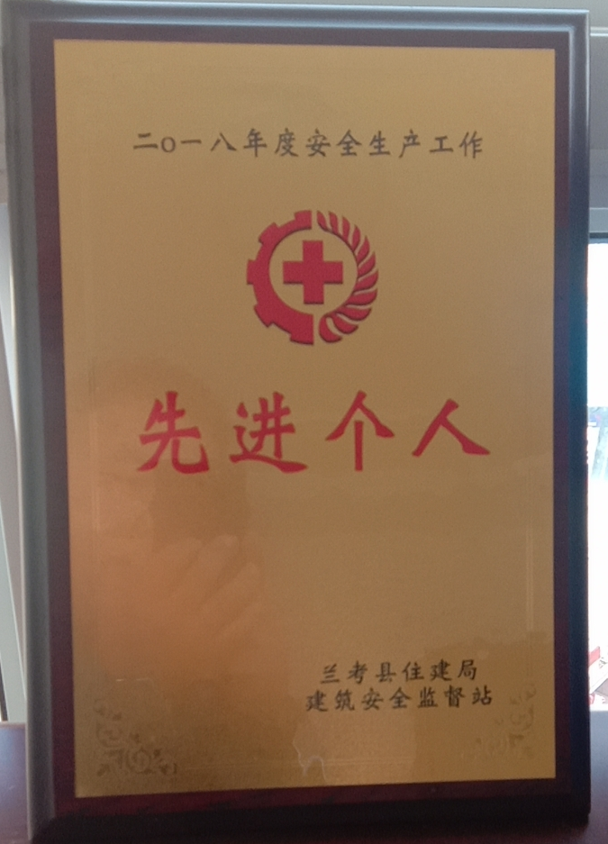 公司董事長被評為先進個人